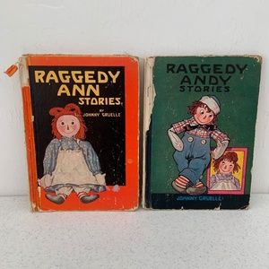 Vintage 1950s Raggedy Ann and Raggedy Andy Stories Children's Books.